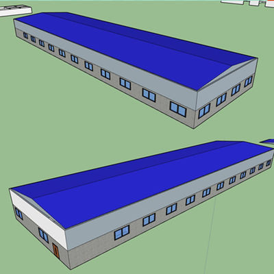 Kalite  Q355 / Q235 Steel Structure Farm Frame Prefab Building Construction GB Fabrika
