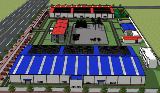 80 * 40 Özel Çelik Yapı Atölyesi Fabrikasyon Çelik Çerçeve İnşaatı