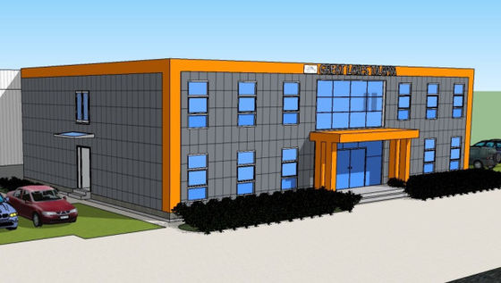 OEM ODM Prefabrik Çelik Yapı Yanmaz 2 Katlı Çelik Yapı Binası