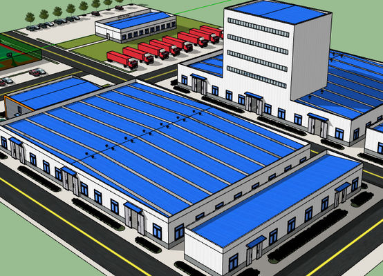 OEM ODM Prefabrik Çelik Yapı Yanmaz 2 Katlı Çelik Yapı Binası
