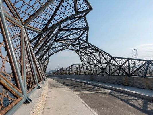 Özelleştirilmiş Prefabrik Çelik Yapı Köprü Koridoru Hafif Çelik ISO9001