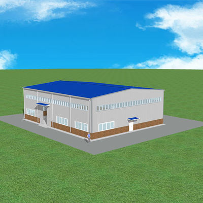 25m * 20m Prefabrik Sanayi Çelik Yapı Atölyesi İşleme Tesisi