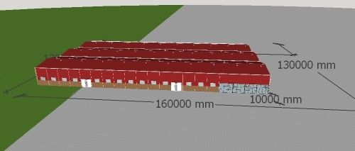 Yeniden Kullanılabilir Yapısal Çelik Çerçeve Q235B Çelik Yapı Ticari Bina