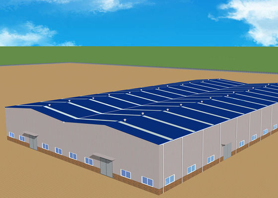 Prefabrik Çelik Yapı Atölyesi Q235B Endüstriyel Çelik Konstrüksiyon
