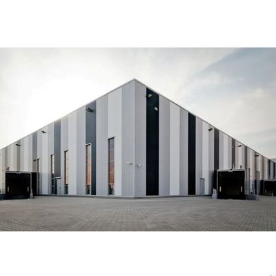 Galvanizli Geniş Açıklıklı Çelik Binalar Delme Çelik Çerçeve Yapısı Q235