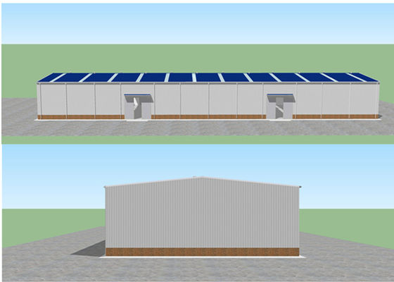 90m*27m Prefabrik Çelik Yapı Atölyesi Çerçeve Bina İnşaatı