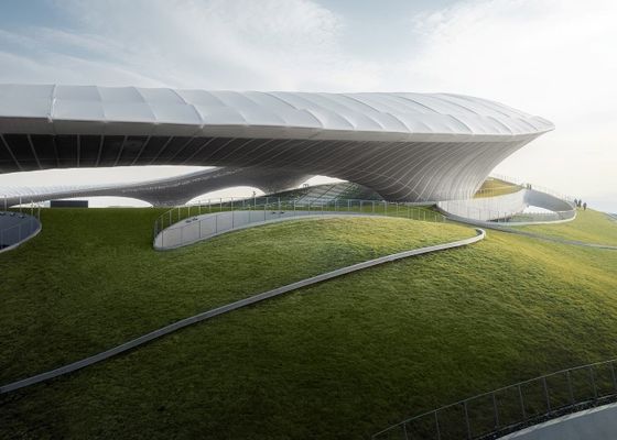 Özelleştirilmiş Çelik Yapı Stadyumu Q355 Prefabrik Metal Binalar Spor Salonu