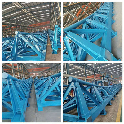 Galvanizli Çelik Yapı Köprüsü Rüzgar Geçirmez Çelik Makas Yaya Köprüsü