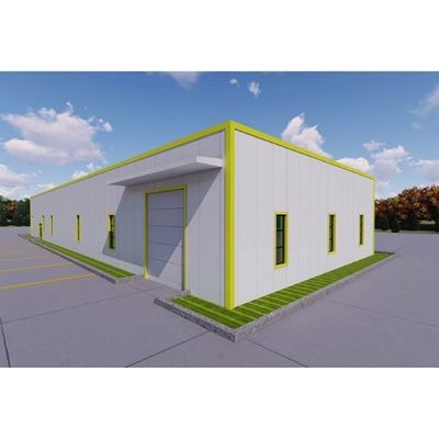Sandviç Panelli Geniş Açıklıklı H Kirişli Çelik Yapı Depo Prefabrik Yanmaz