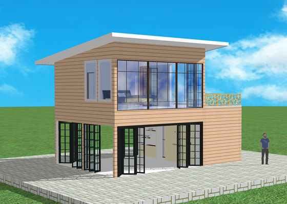 Q355B Q235B Çelik Yapı Konut Rüzgar Geçirmez Hafif Çelik Çerçeve Villa
