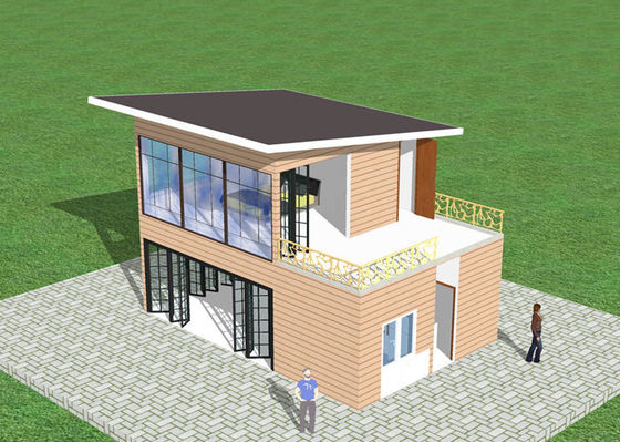 Prefabrik Hafif Çelik Yapı Q235 Hafif Çelik Villa Dubleks Daire