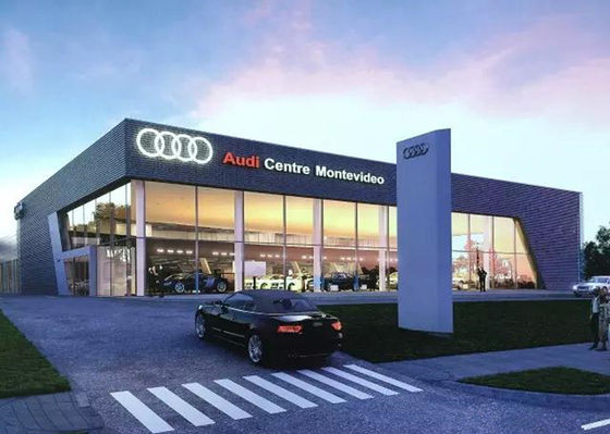 Çerçeve Prefabrik Ticari İnşaat Çözme Çelik Yapı Araba Showroom GB