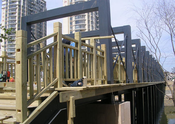 Q235B Prefabrik Çelik Yapı Köprü Güverte Gezi İnşaatı
