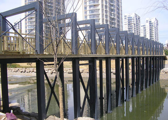 Q235B Prefabrik Çelik Yapı Köprü Güverte Gezi İnşaatı