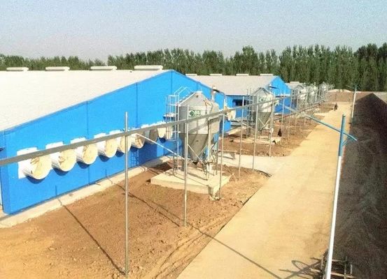 OEM / ODM Çelik Yapı Domuz Evi Yanmaz Prefabrik Çiftlik Binaları