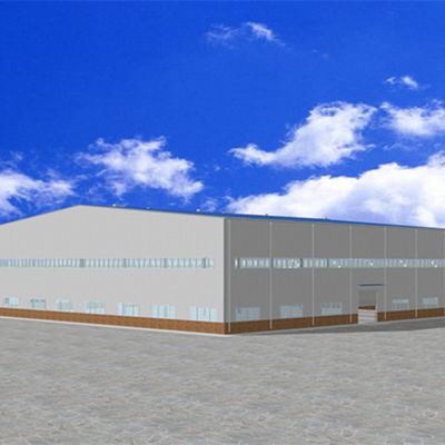 50m * 50m Prefabrik Sanayi Çelik Yapı Atölyesi İşleme Binaları