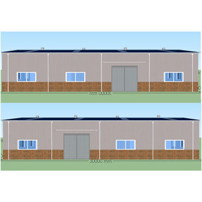30m * 20m Prefabrik Çelik Yapı Depo Sanayi Çerçeve Binası