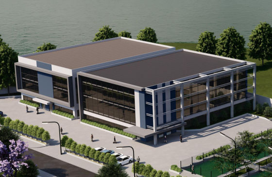 Sağlam Prefabrik Ticari Metal Ofis Binaları Rüzgar Geçirmez