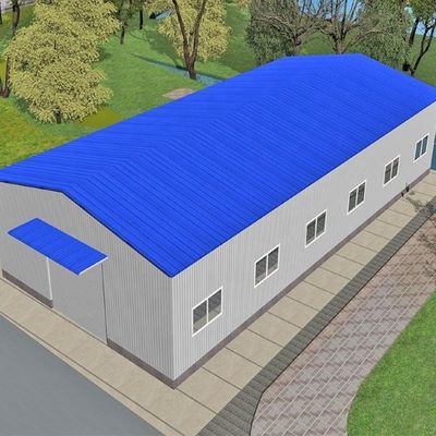 Büyük Açıklıklı Kaynaklı H Kirişli Prefabrik Çelik Yapı Atölye İnşaatı