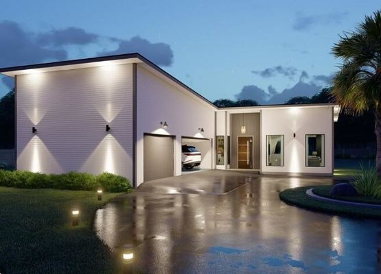 Hafif Çerçeve Ticari Ev Çelik Prefabrik Villa