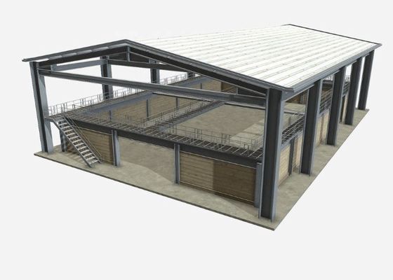 Prefabrik Endüstriyel H Bölümü Çelik Yapı Çerçeve Bina Depo