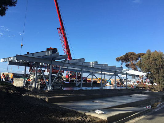 Prefabrik çelik yapılar için beton temel ve çelik portal çerçeve