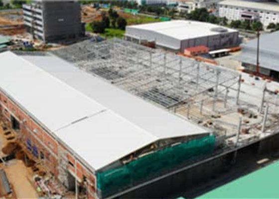Yapma Çerçeve Çelik Yapı Atölyesi Yangına Karşı Endüstriyel Fabrika