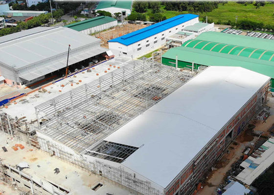 Yapma Çerçeve Çelik Yapı Atölyesi Yangına Karşı Endüstriyel Fabrika