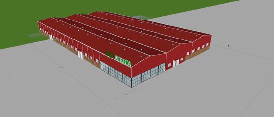 Yeniden Kullanılabilir Yapısal Çelik Çerçeve Q235B Çelik Yapı Ticari Bina