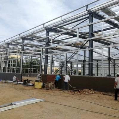 Hafif Ağırlıklı Modüler Prefabrik Çelik Yapı Metal Çerçeve Depo Atölyesi