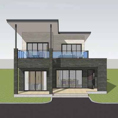 Yüksek ısı yalıtımı Güvenli ve güçlü tasarım için hafif çelik yapısı villa