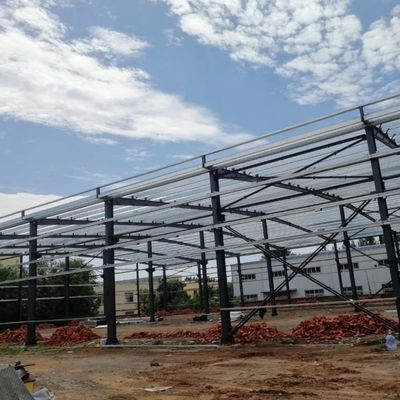 Endüstri / Fabrika için Büyük Aralık Prefabrik Çelik Yapı Atölyesi