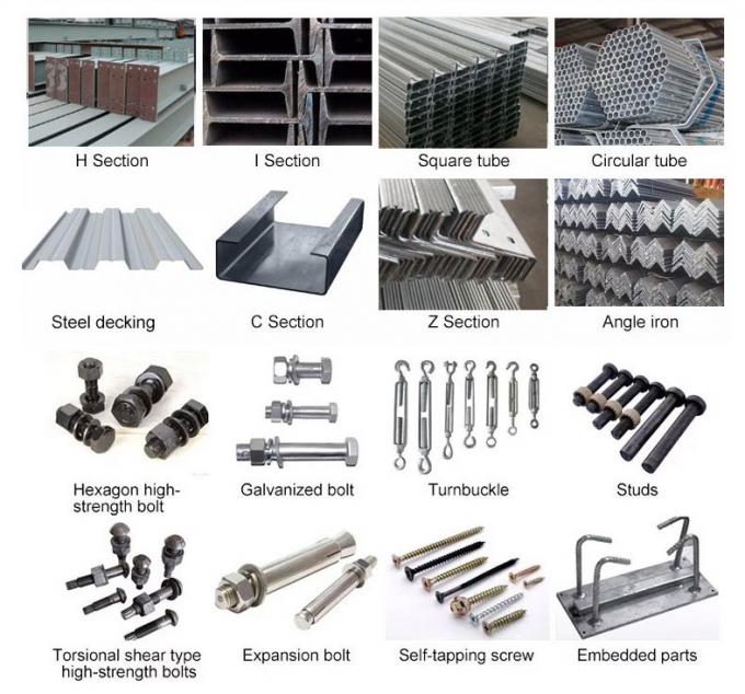 40 * 100 Izgara &Ccedil;elik Yapı Bina Deposu D&uuml;ş&uuml;k Maliyet Avantajları 5